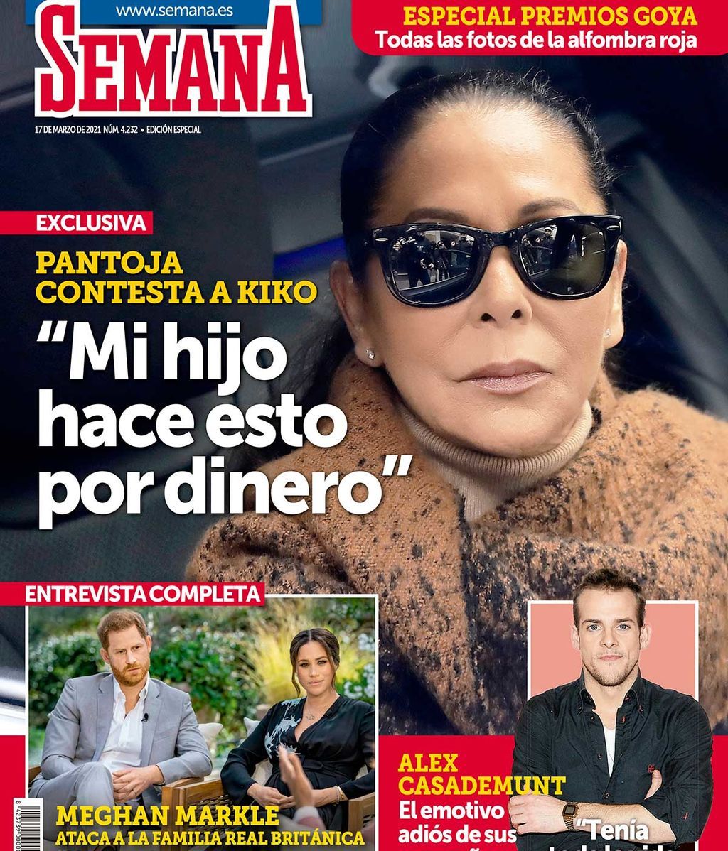 Isabel Pantoja, portada de Semana: "Mi hijo hace esto por dinero"