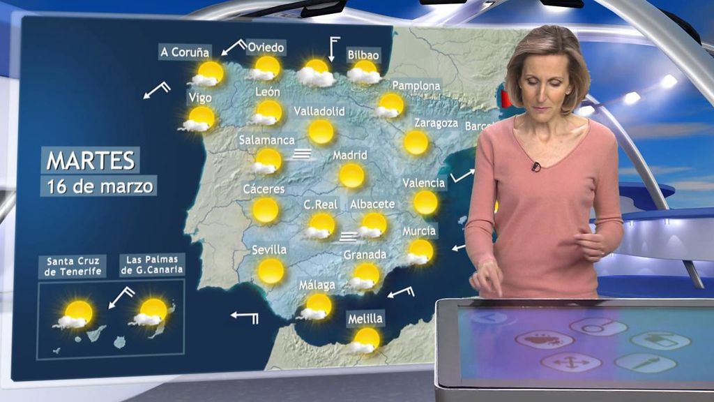 El tiempo que hará en España el martes, 16 de marzo