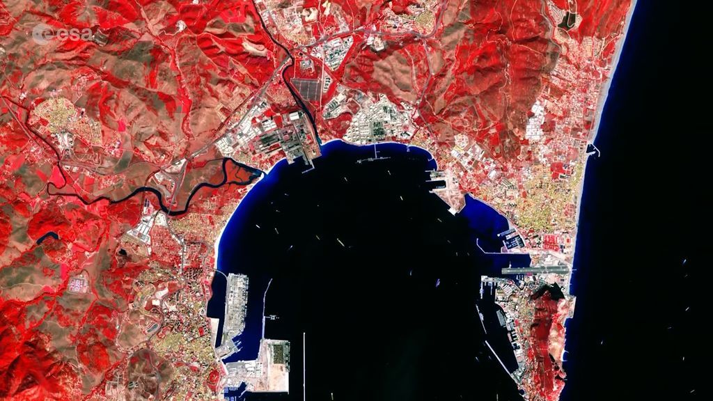 La bahía de Algeciras vista por Sentinel-2