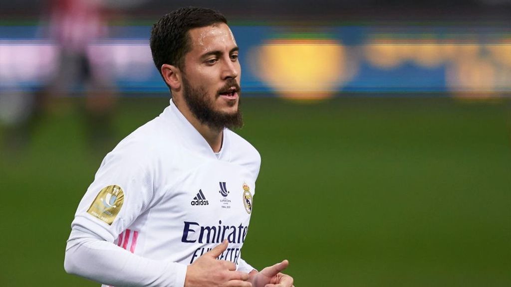 Hazard, otra vez baja: no se entrena con el Real Madrid en la previa del partido ante el Atalanta en al Champions