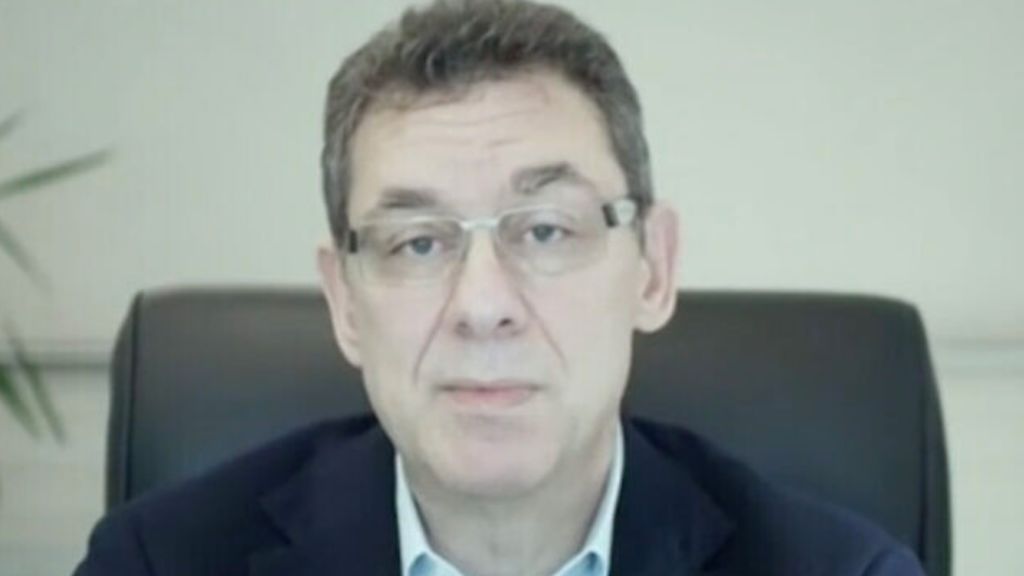 Captura pantalla entrevista Albert Bourla en canal 12 de israel