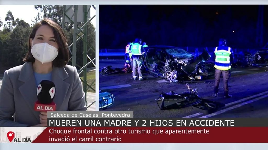 Una madre y sus dos hijos mueren en un accidente de tráfico en Salceda, Pontevedra