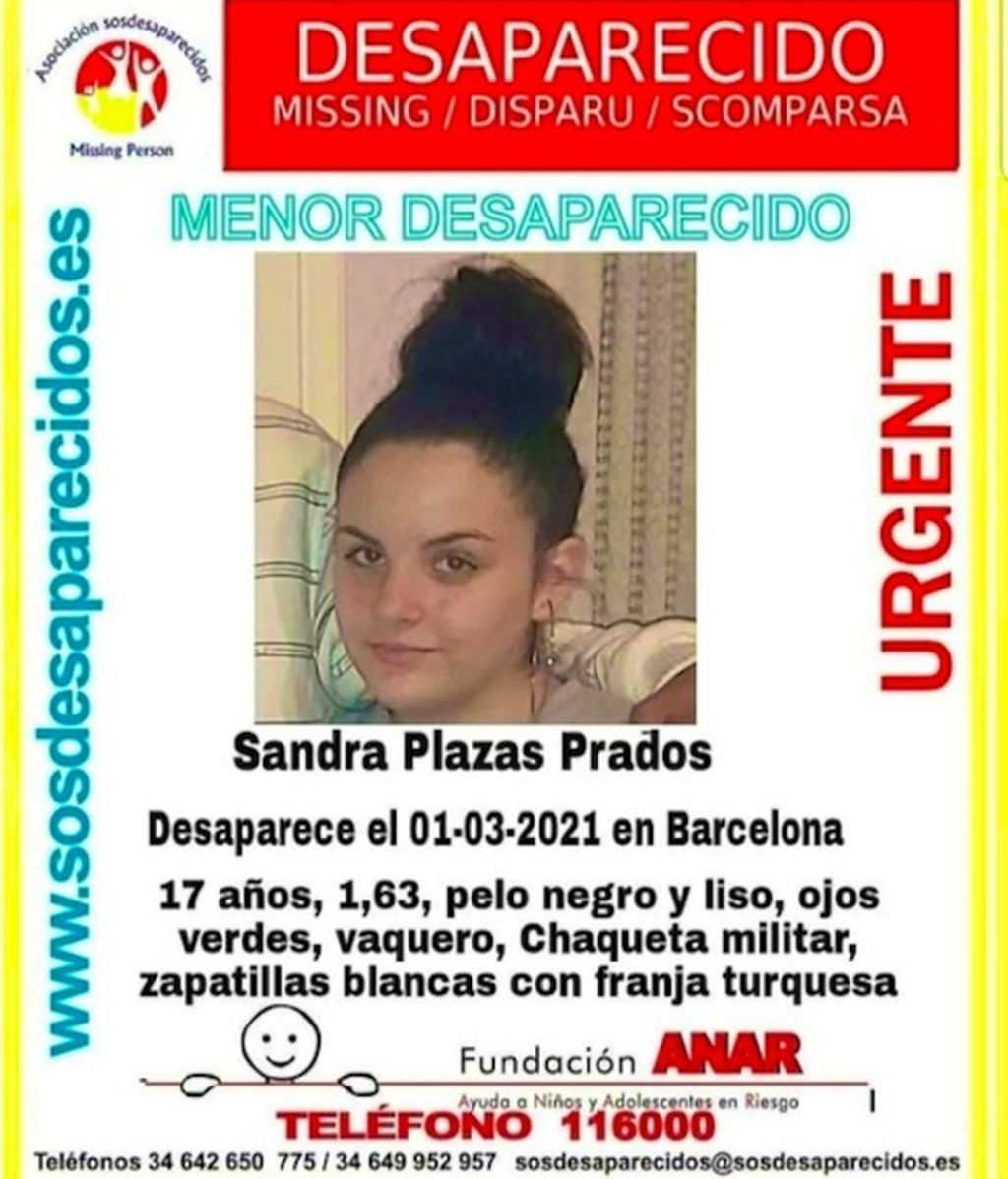 Buscan a Sandra, una chica de 17 años desaparecida Barcelona