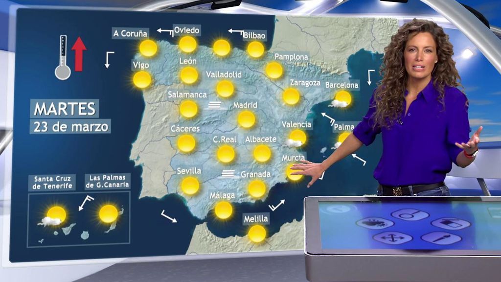 El martes las temperaturas se disparan hasta 8 ºC en España