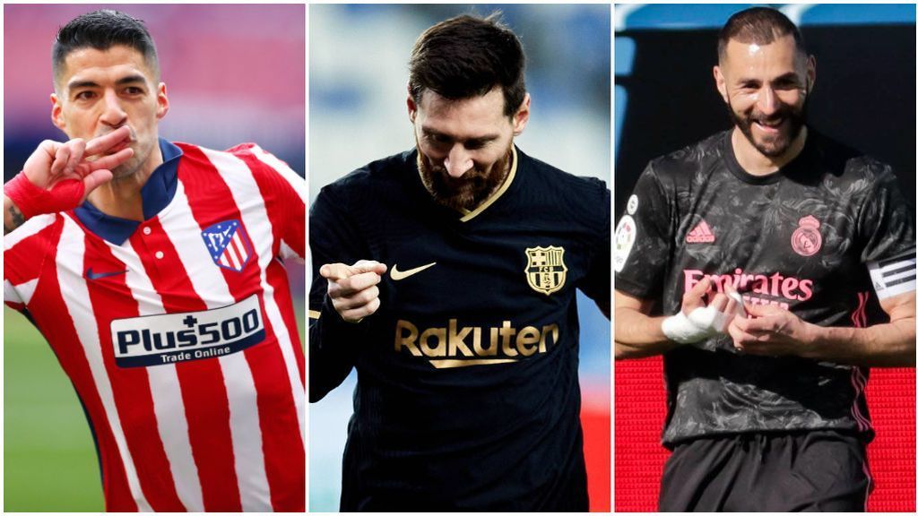 Atlético, Barcelona y Real Madrid, en seis puntos a falta de 10 partidos.