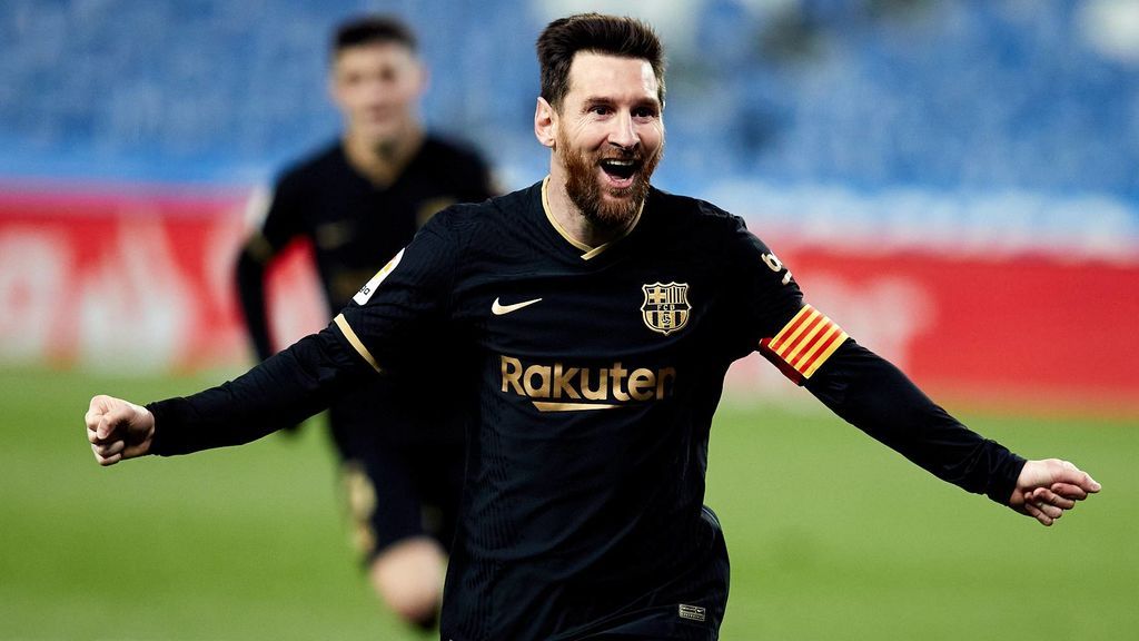 Messi marcó un doblete ante la Real Sociedad.