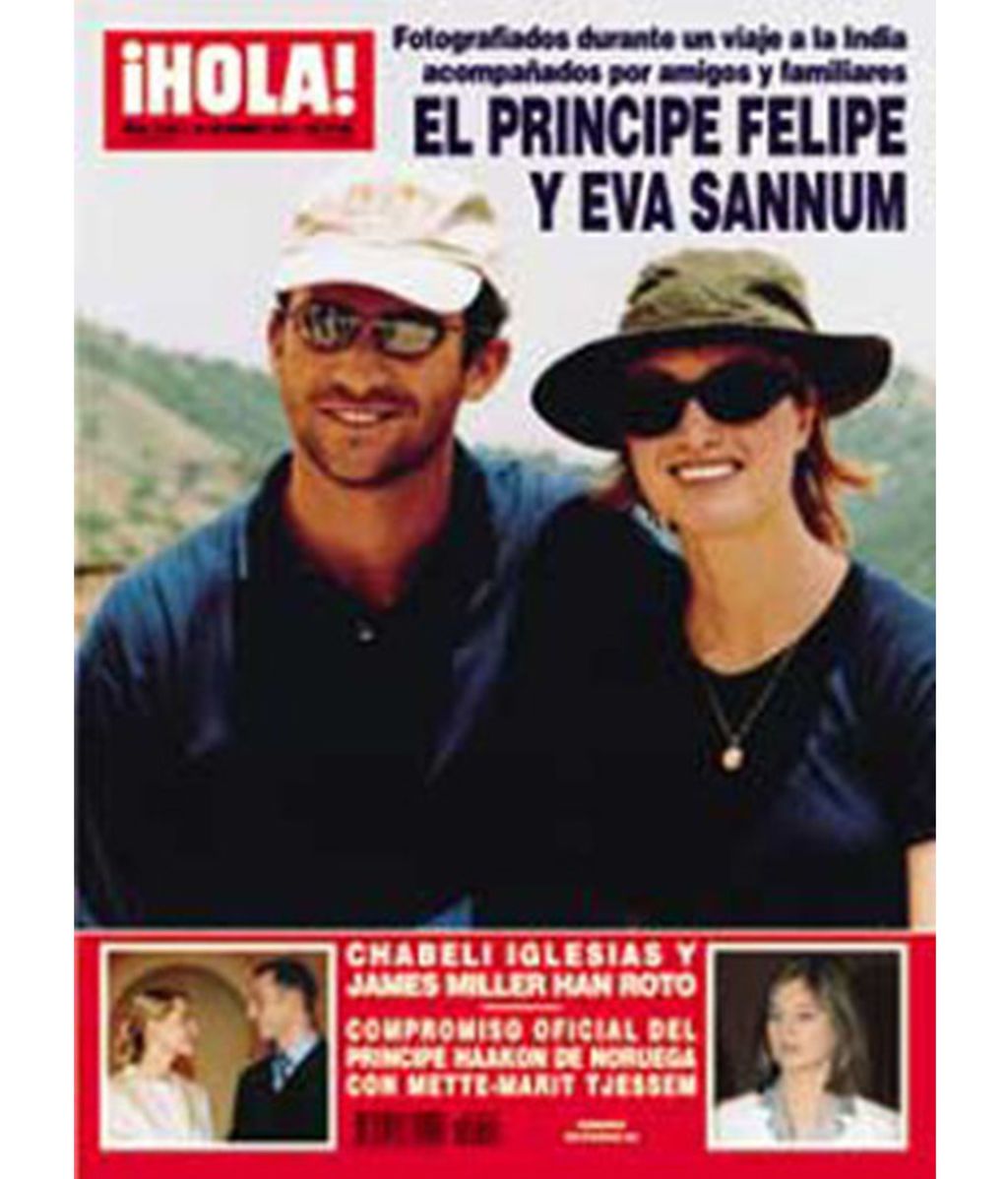 El por aquel entonces príncipe Felipe y Eva Sannum en la India