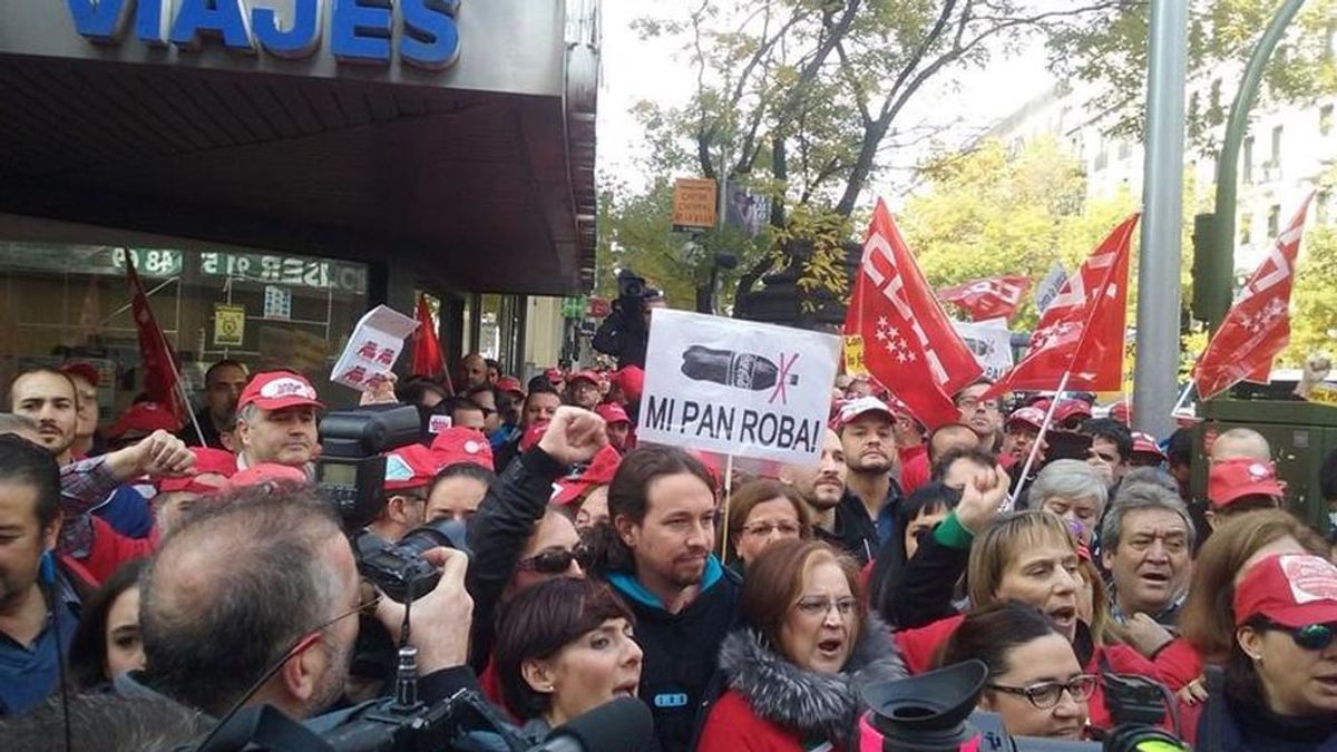 Imagen de una protesta de los trabajadores de Coca Cola