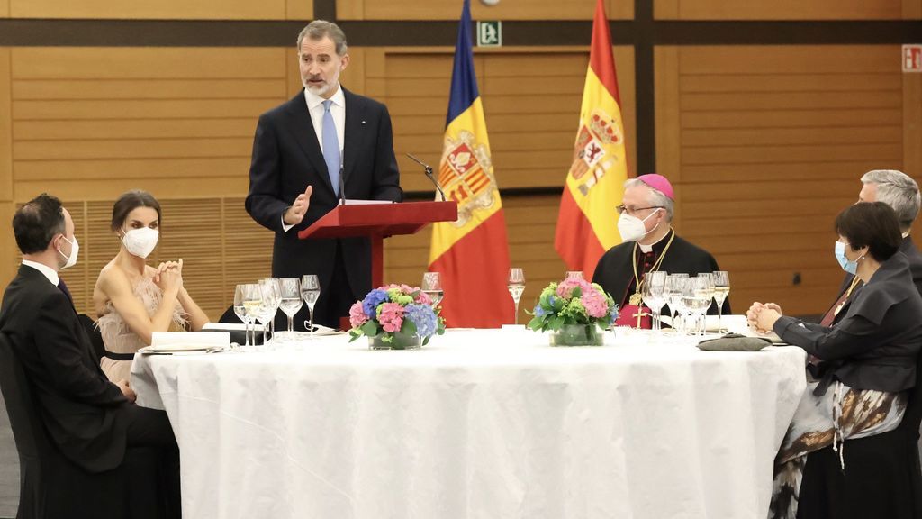 Los reyes, en la cena de honor en Andorra