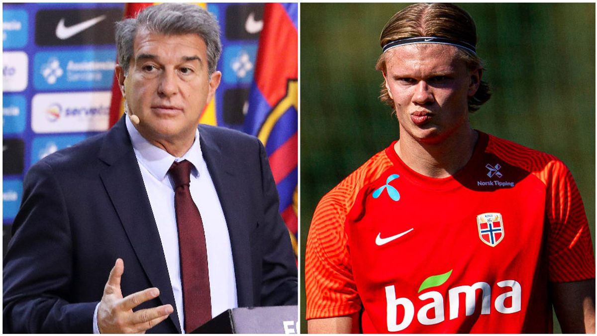 Laporta sigue centrado en conseguir el fichaje de Haaland. Laporta sigue centrado en conseguir el fichaje de Haaland.