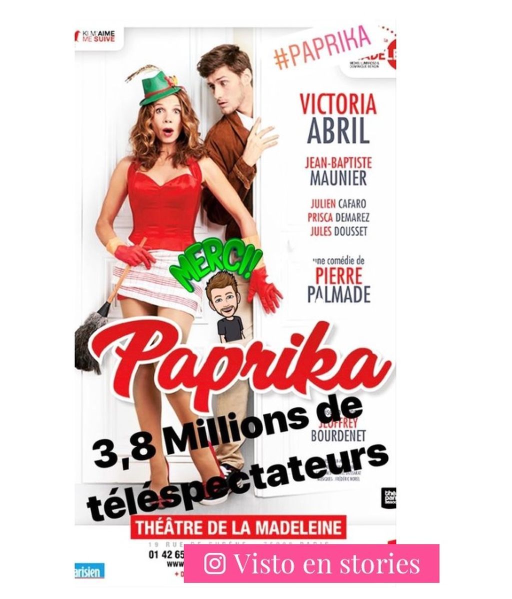 Jean-Baptiste Maunier compartió escenario junto a Victoria Abril en la obra 'Paprika'