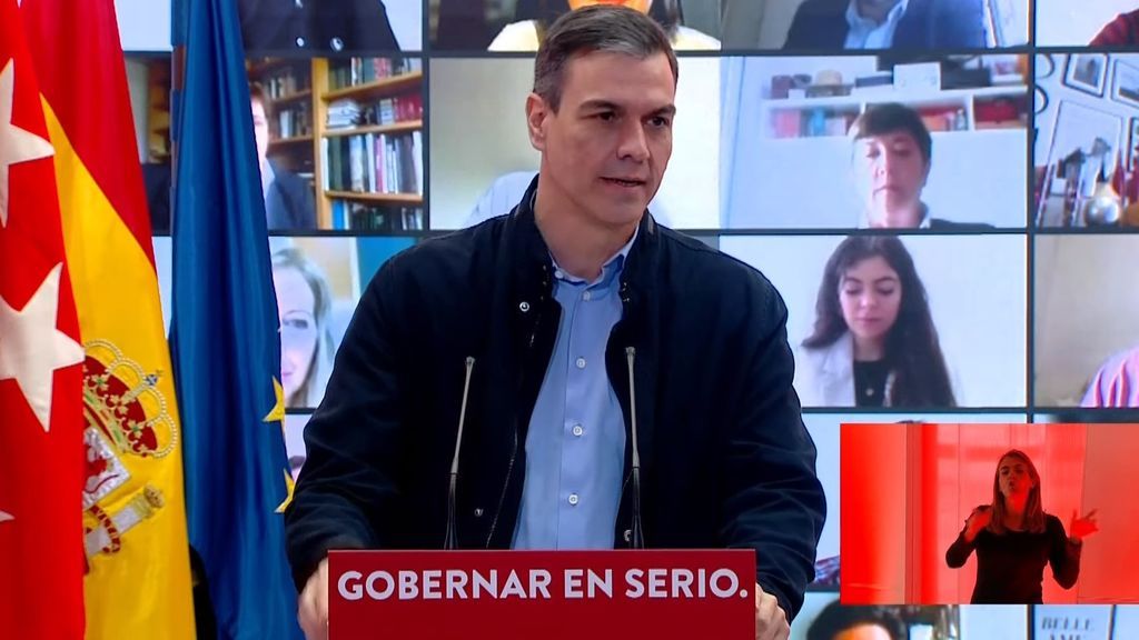 Sánchez: "Quién quiera estar en un Gobierno progresista liderado por el PSOE deberá renunciar al extremismo" Sánchez: "Quién quiera estar en un Gobierno progresista liderado por el PSOE deberá renunciar al extremismo"