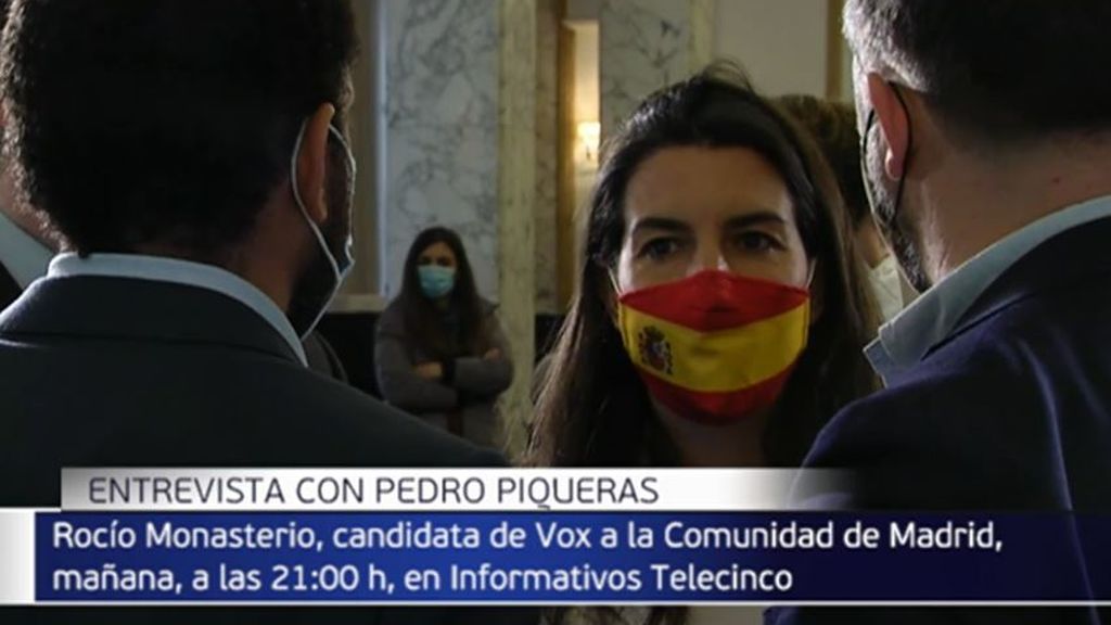 Pedro Piqueras entrevista a Rocío Monasterio en Informativos Telecinco el lunes a partir de las 21h