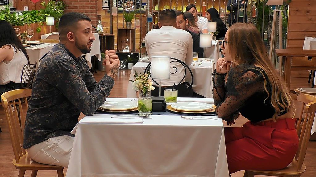 Sergio y Michell en el programa 'First Dates'