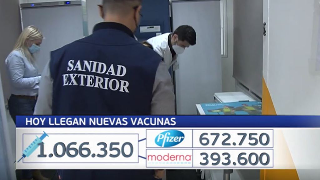 España recibe hoy un millón más de dosis de las vacunas de Pfizer y Moderna