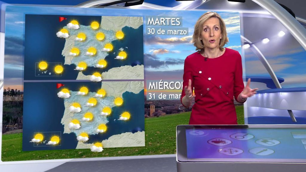 El tiempo que va a hacer en España este martes, 30 de marzo