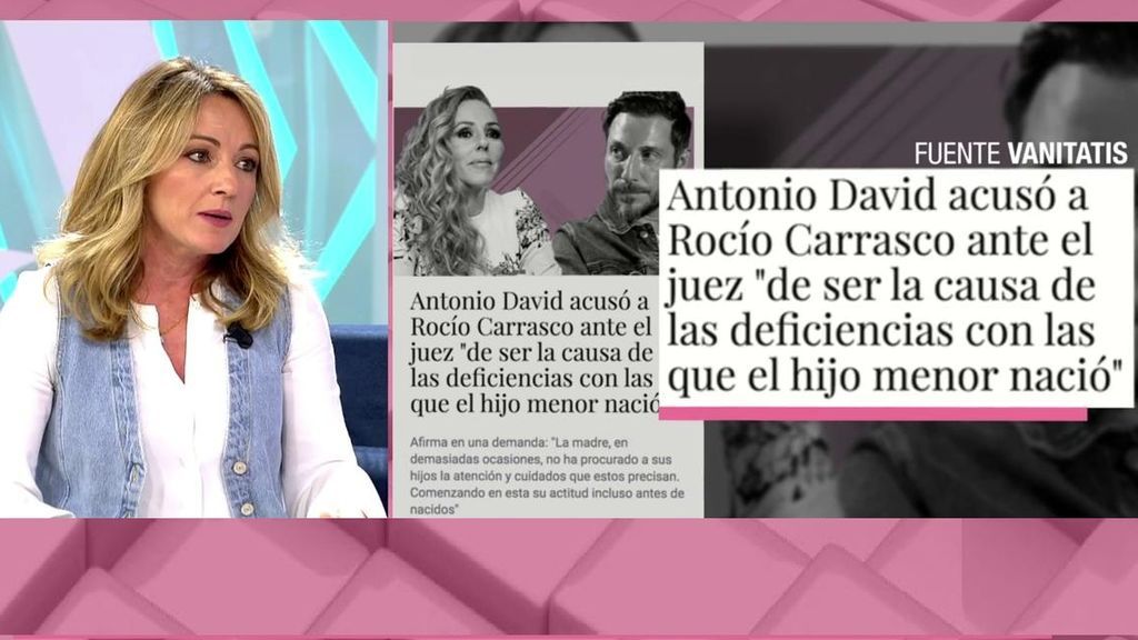 Antonio David denunció a Rocío Carrasco por desatender a los hijos antes de nacer