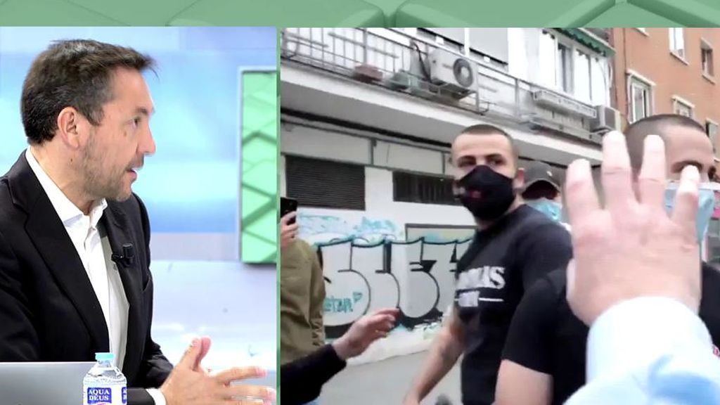 Javier Ruíz, tras su choque con un grupo de violentos de ultraderecha: "No es un 'escrache', es acoso"