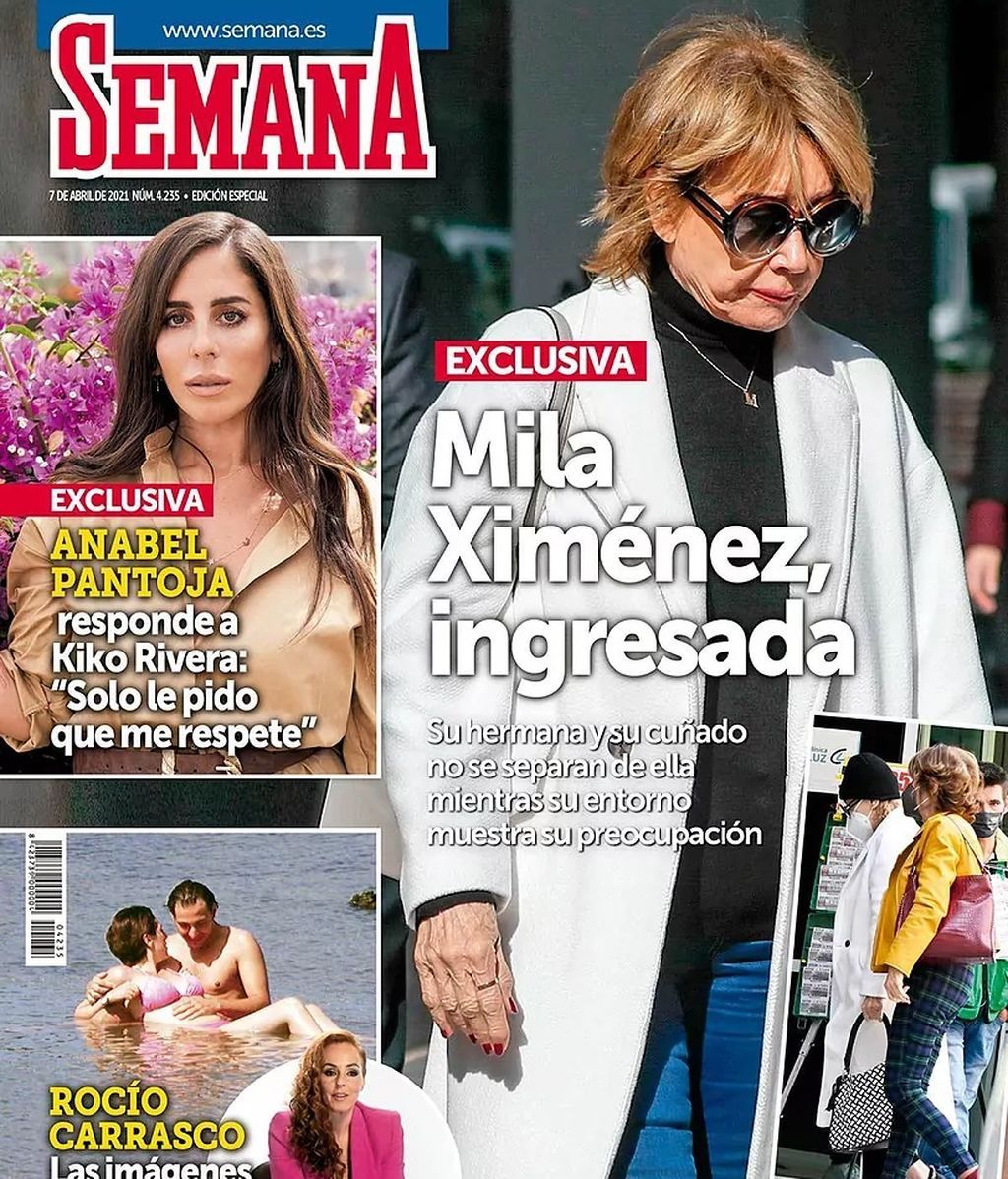 Mila Ximénez, ingresada en el hospital