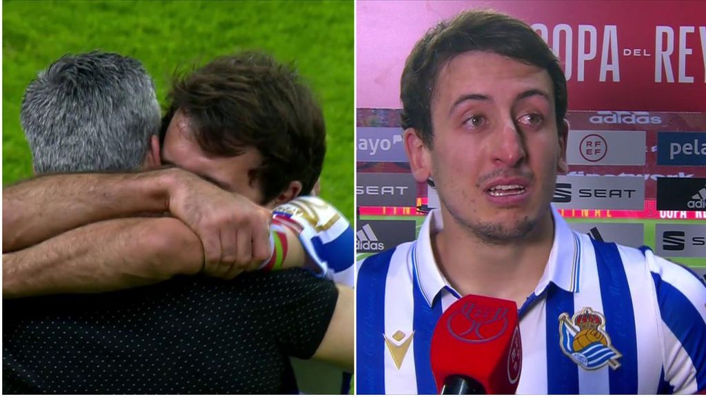 Las lágrimas de Imanol Alguacil y Oyarzabal tras ganar la Real Sociedad la Copa del Rey 34 años después