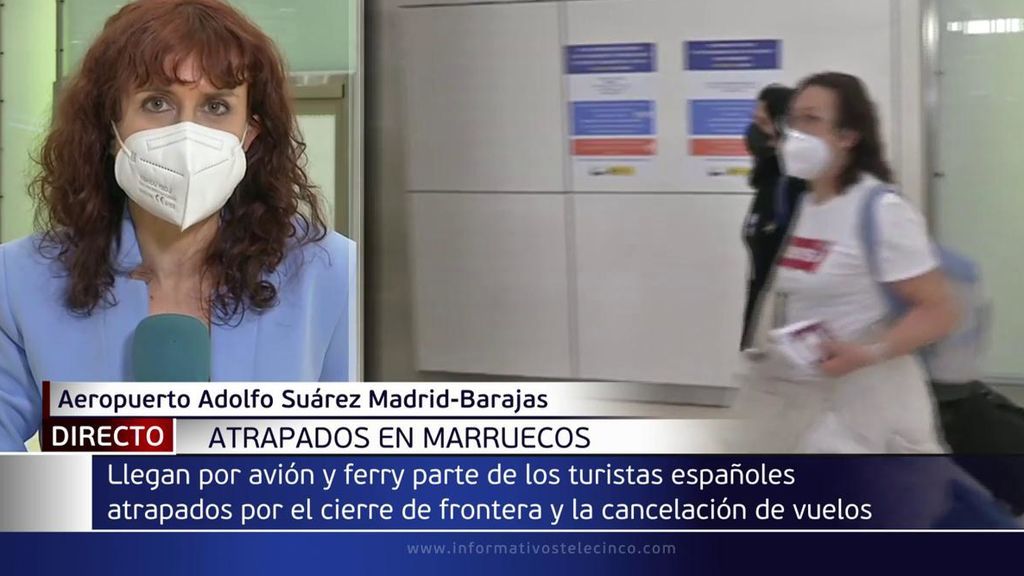 Llegan los españoles atrapados en Marruecos: 348 en avión a Barajas y 800 en buque a Algeciras