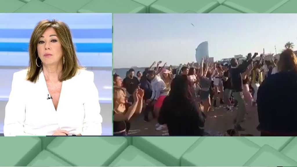 Ana Rosa no da crédito con los turistas y el baile en la Barceloneta