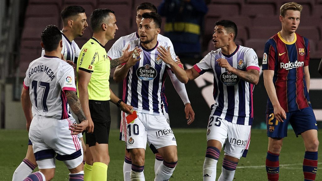 ¿Fue expulsión de Óscar Plano en el Barcelona - Valladolid?