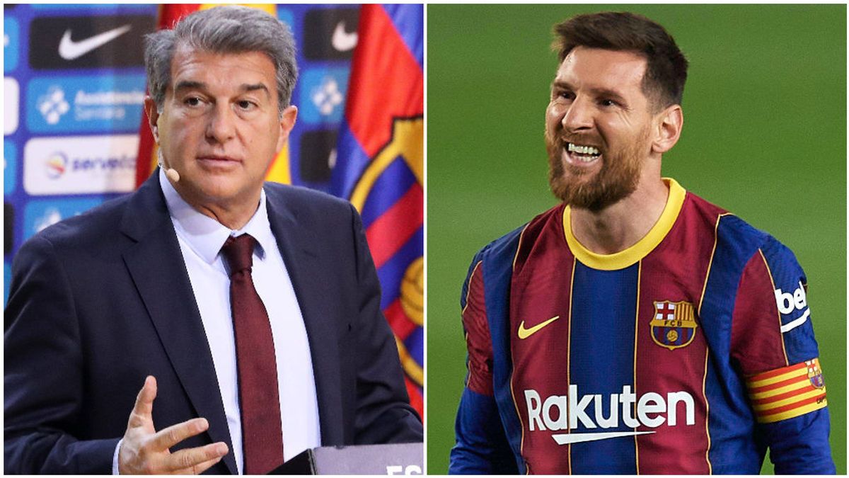 Laporta trabaja en la oferta de renovación de Messi. Laporta trabaja en la oferta de renovación de Messi.