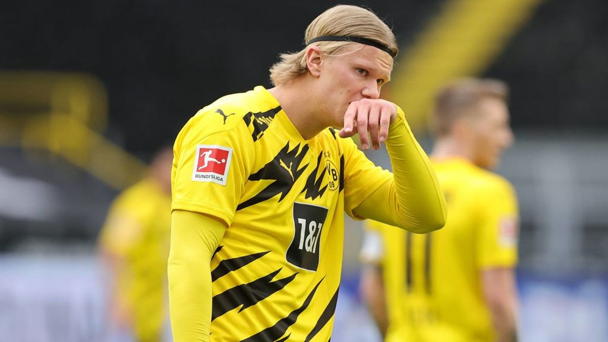 Haaland no marcó ante el City en la ida de cuartos de la Champions.