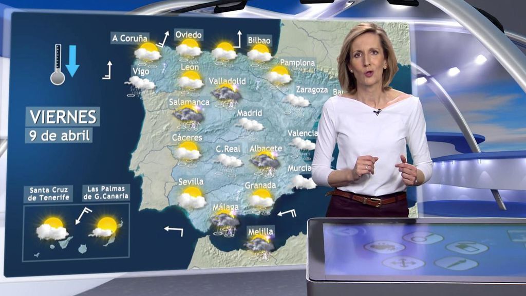 El viernes se producirán lluvias con barro y posibles granizadas en España