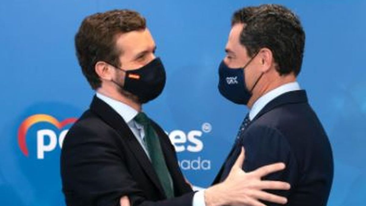 Casado y Moreno Bonilla firman la paz orgánica en el PP en el Congreso de Granada Casado y Moreno Bonilla firman la paz orgánica en el PP en el Congreso de Granada