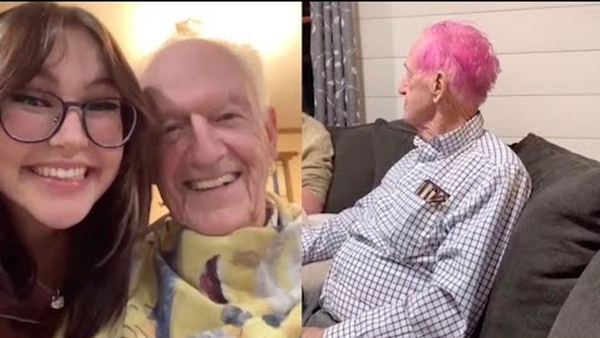 Una joven le cambia el 'look' a su abuelo y se hace viral en las redes sociales