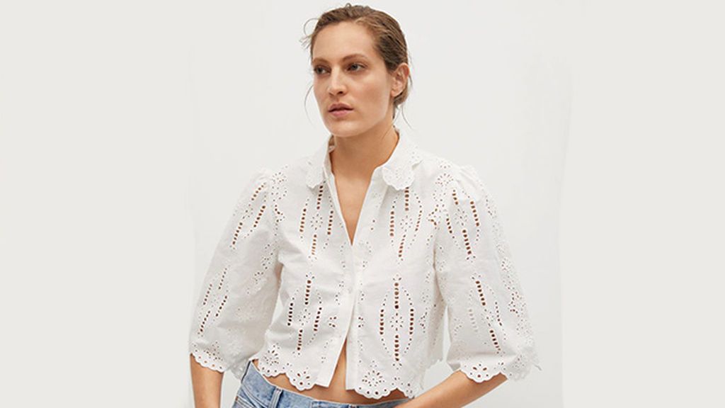 Camisa cropped de Mango