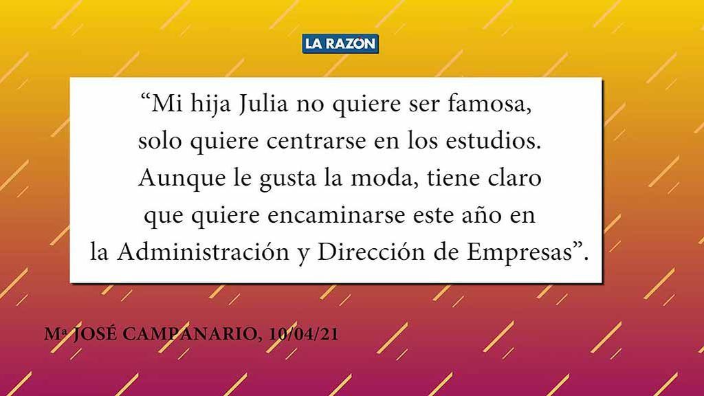 Las declaraciones de María José Campanario al diario 'La Razón'