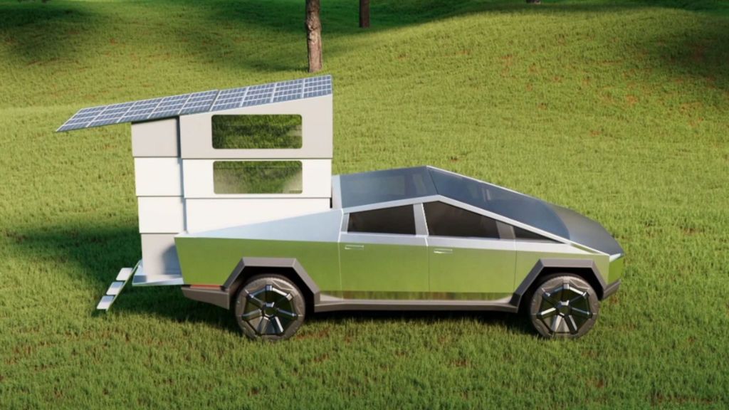 Una empresa americana añade un extra al Cybertruck de Tesla y lo convierte en coche para acampadas Una empresa americana añade un extra al Cybertruck de Tesla y lo convierte en coche para acampadas