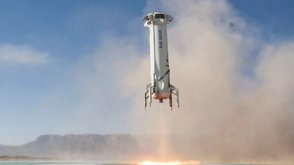 El cohete de Jess Bezos: Un  lanzamiento y aterrizaje con éxito que lo sitúa en la carrera espacial