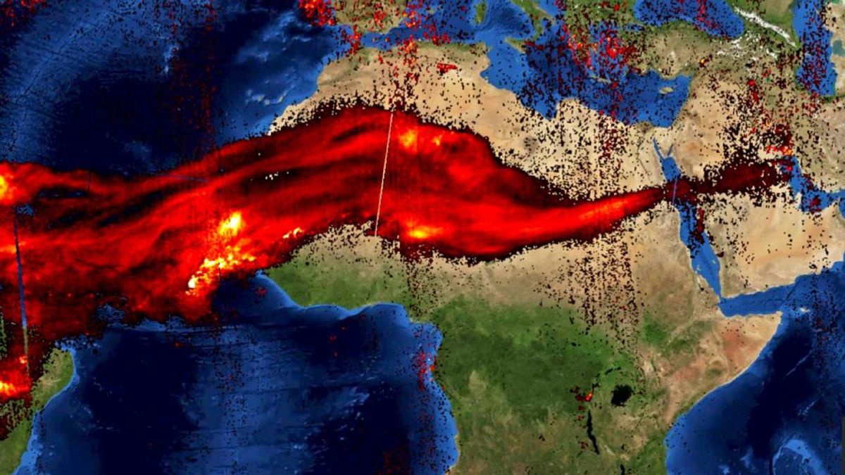 La nube de dióxido de azufre emitida por el volcán La Soufrière llega ya hasta Egipto