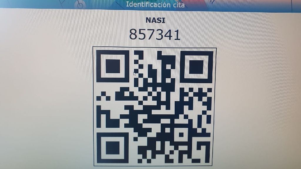 Código QR para la cita de la vacuna en Galicia