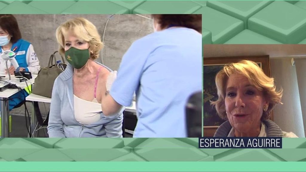 Esperanza Aguirre explica cómo se encuentra tras recibir AstraZeneca