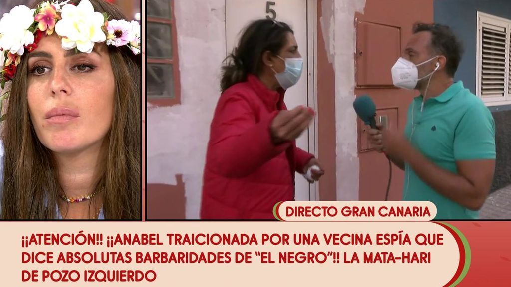 La supuesta vecina traidora de Anabel Pantoja brota contra 'Sálvame' en directo: "¡Esto es mentira!"