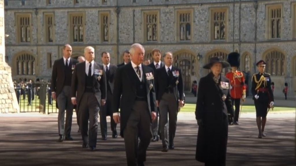 Funeral del duque de Edimburgo: la reina Isabel II y su familia le dan el último adiós / BBC