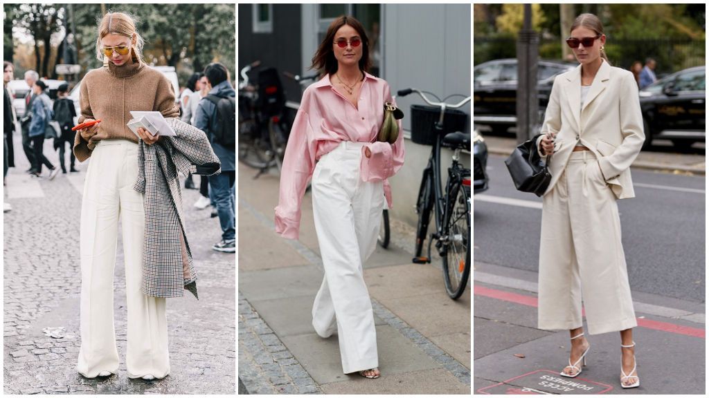 Los pantalones blancos serán todo un acierto para esta primavera y verano.