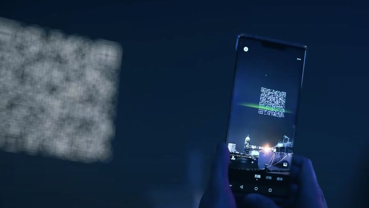 Proyectan un código QR en el cielo de Shanghai para descargar un videojuego