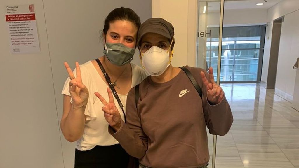 Sonia al salir del hospital
