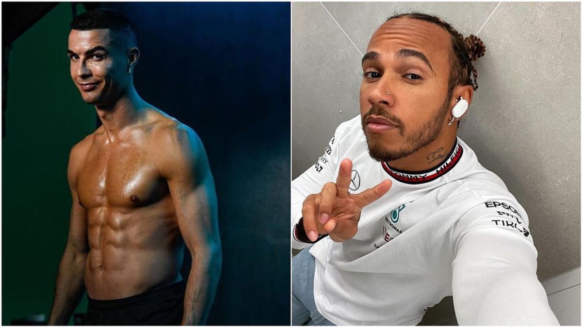 Cristiano Ronaldo vacila a Hamilton con su forma física: "No estás como yo" Cristiano Ronaldo vacila a Hamilton con su forma física: "No estás como yo"