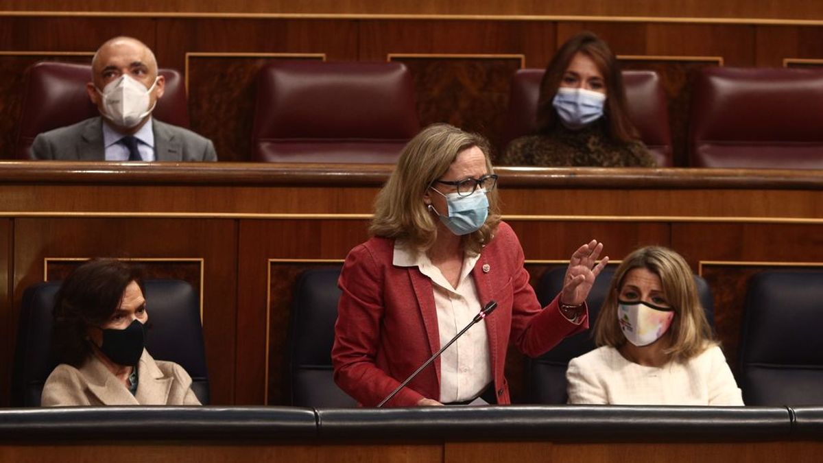 Nadia Calviño, vicepresidenta segunda y ministra de Asuntos Económico, durante la sesión de control al Gobierno Nadia Calviño, vicepresidenta segunda y ministra de Asuntos Económico, durante la sesión de control al Gobierno
