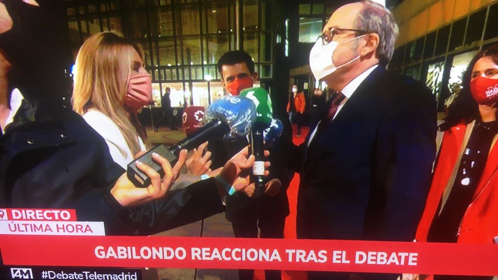 Imagen de la emisión televisiva del debate electoral