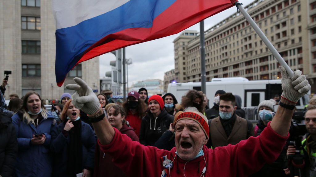 Miles de detenidos en Rusia en las protestas por la liberación de Navalni