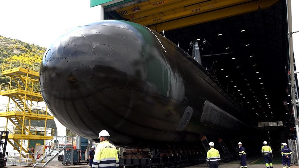 Submarino español durante el proceso de fabricación en Navantia