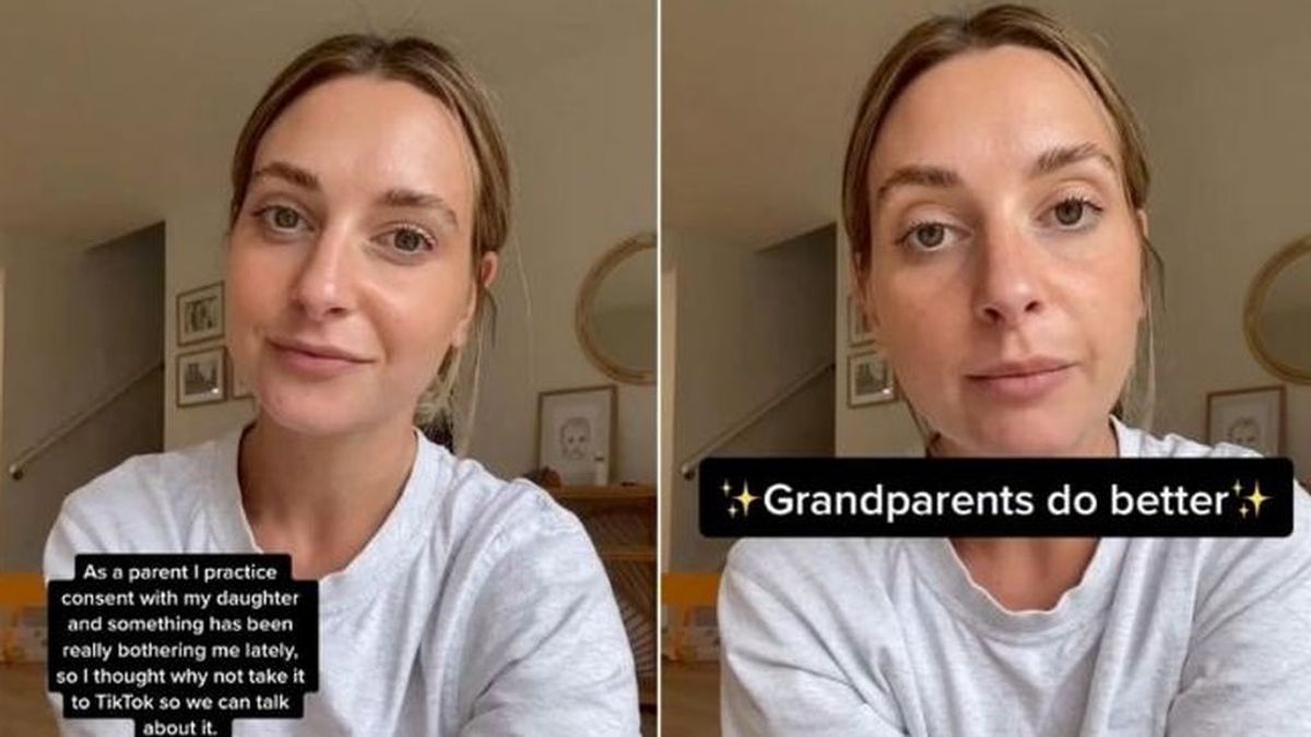 El vídeo viral de una madre que no quiere que nadie bese o abrace a su hija, incluidos los abuelos